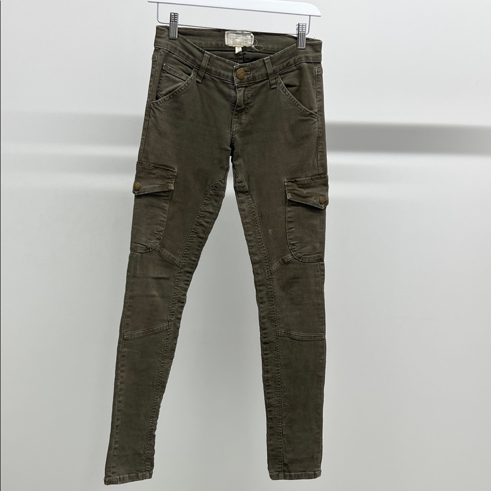 Current/Elliott Olive Cargo Skinny Jeans
